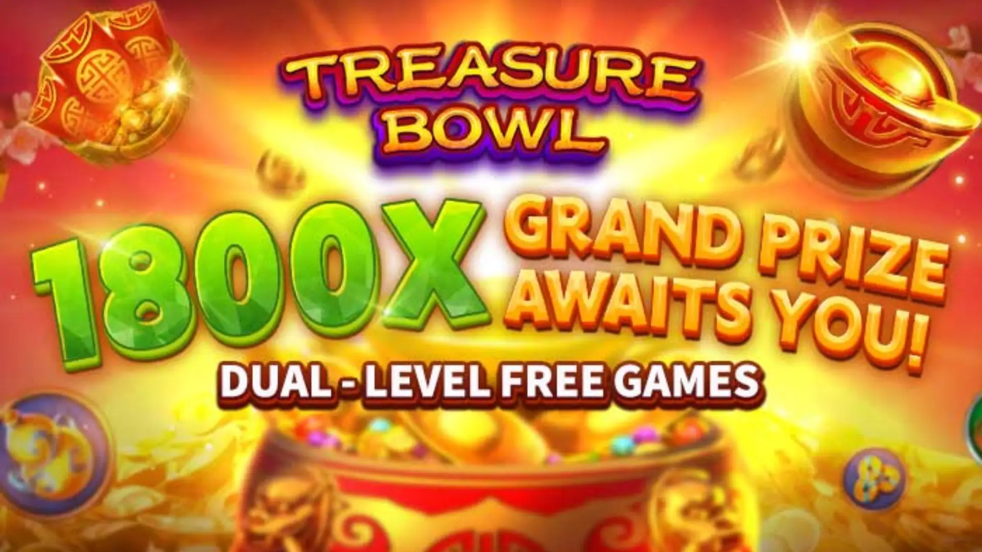 Multiplicadores Treasure Bowl 777max - 7777x Máximo com Tigela Dourada